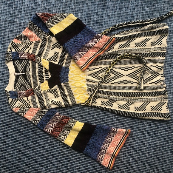 Free People Patchwork Sweater Dress Size Small - Picture 8 of 10